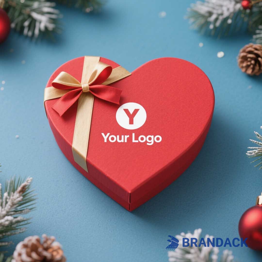 Branded Corporate Gift Boxes Heart Shape with Customized Logo