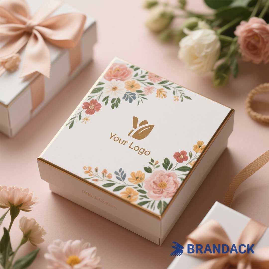 Customizable Floral Gift Boxes with Logo | Design on Gift Box Packaging