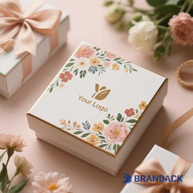 Customizable Floral Gift Boxes with Logo | Design on Gift Box Packaging