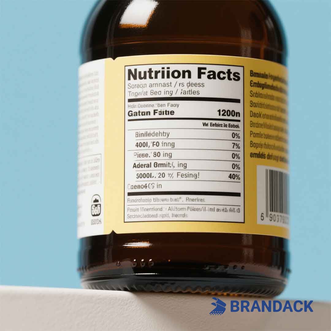 nutritional value label