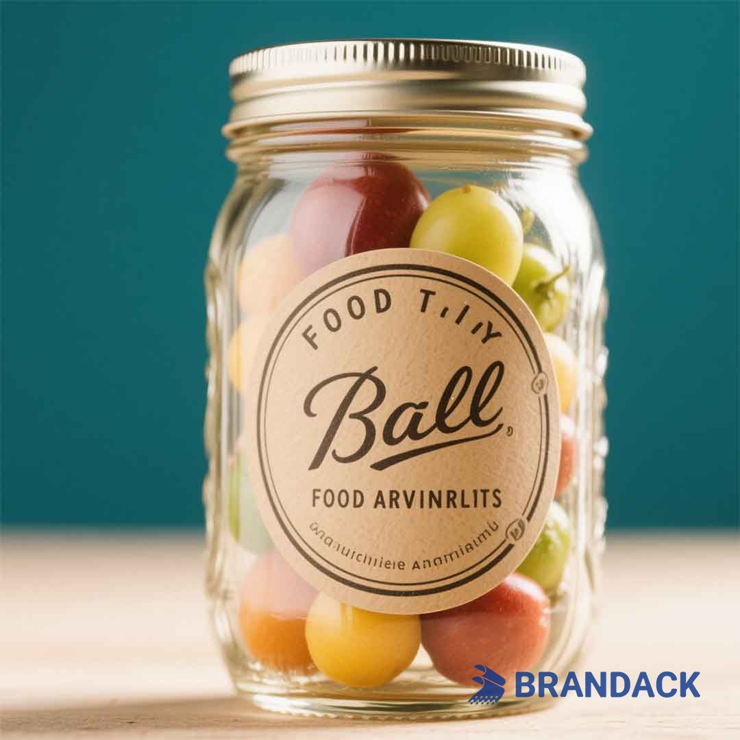 Custom Personalized Mason Jar Label Stickers with Design Service