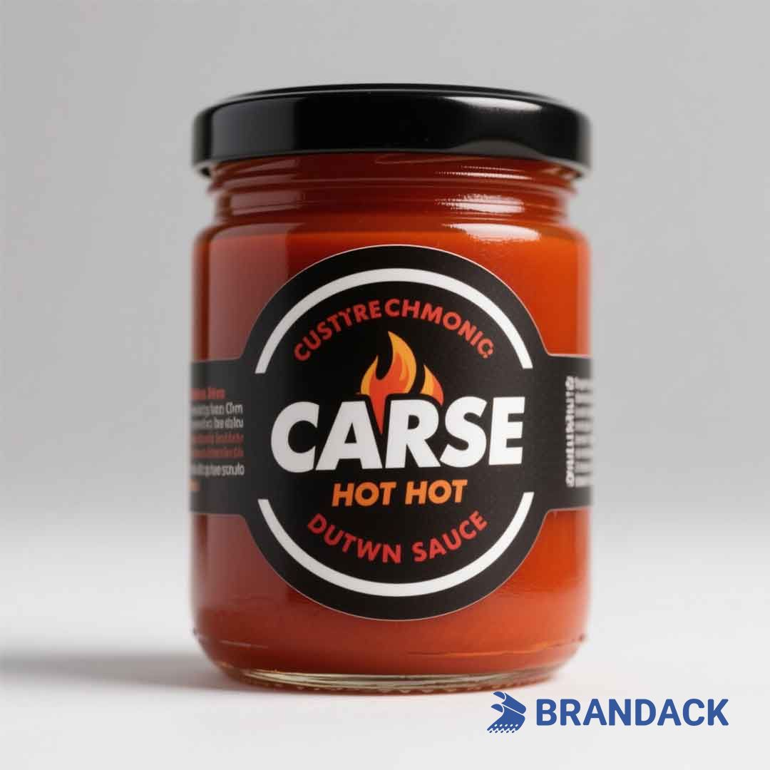 Custom Personalized Hot Sauce Bottle Labels with Printing Service