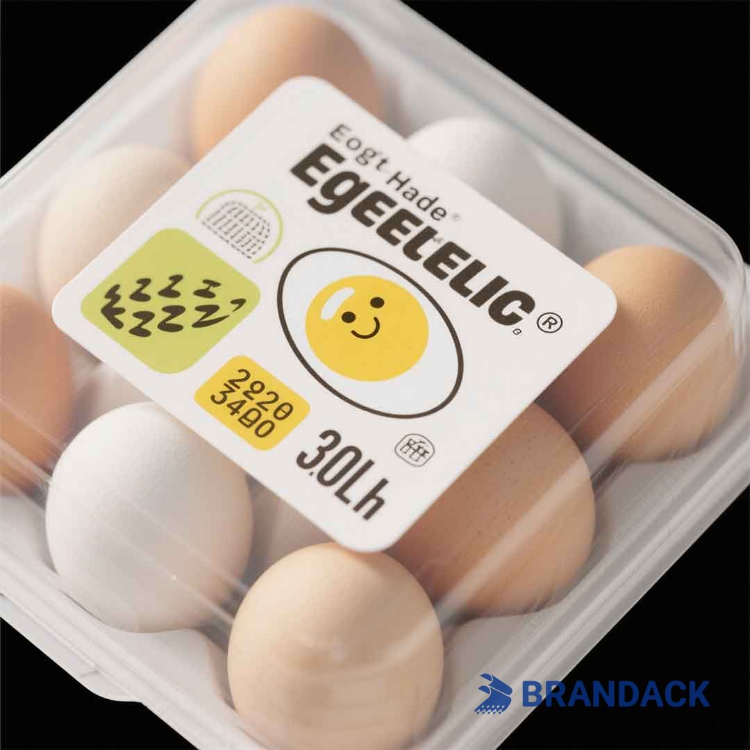 egg boxes and labels