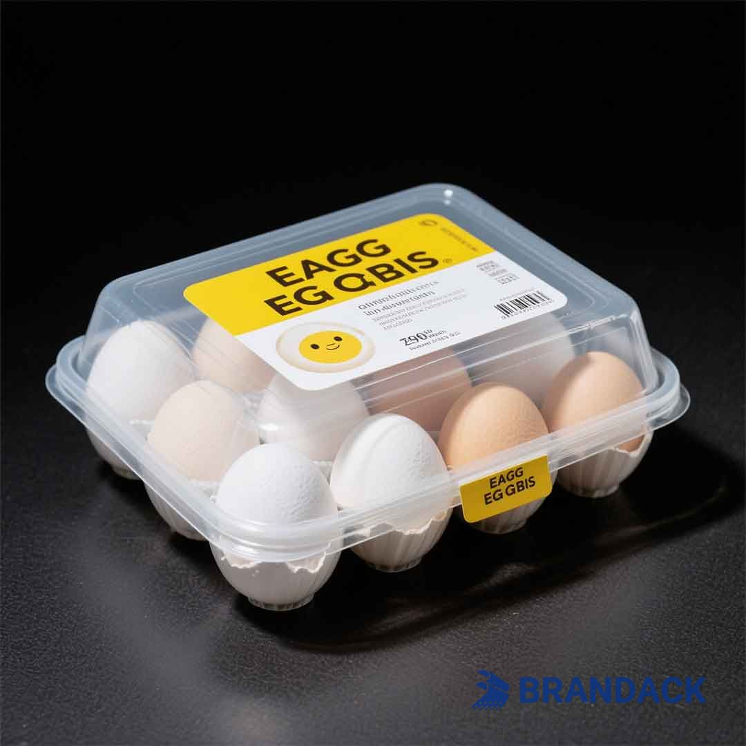 egg boxes and labels