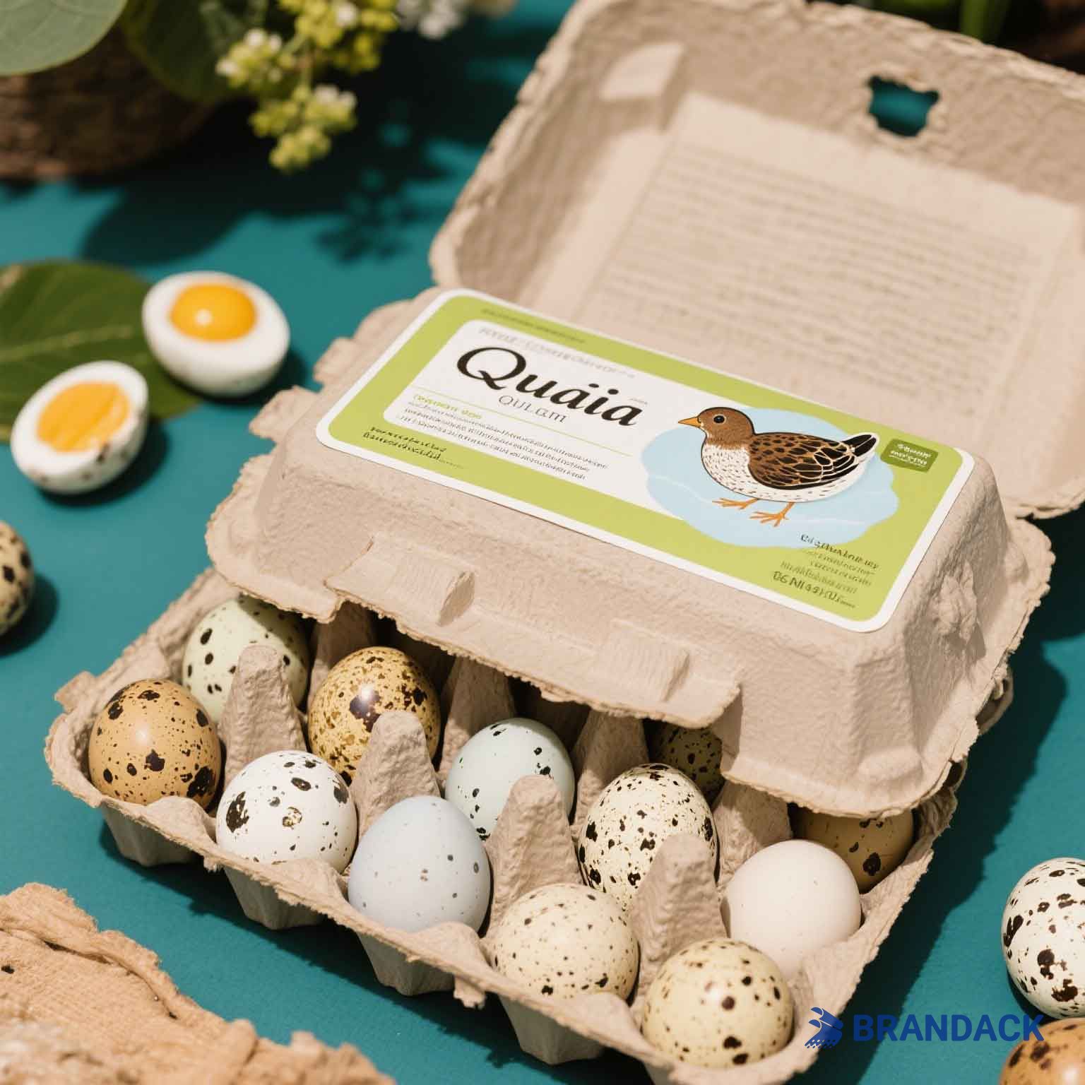 quail egg box labels