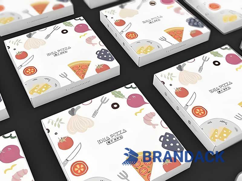 Custom Printed Cardboard Pizza Boxes with Logo Takeaway Packaging