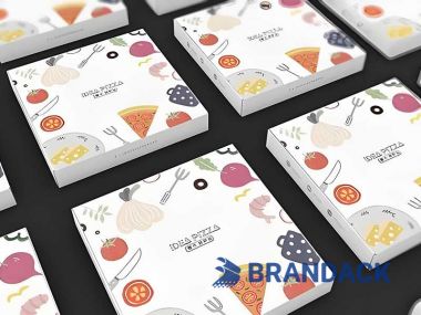Custom Printed Cardboard Pizza Boxes with Logo Takeaway Packaging