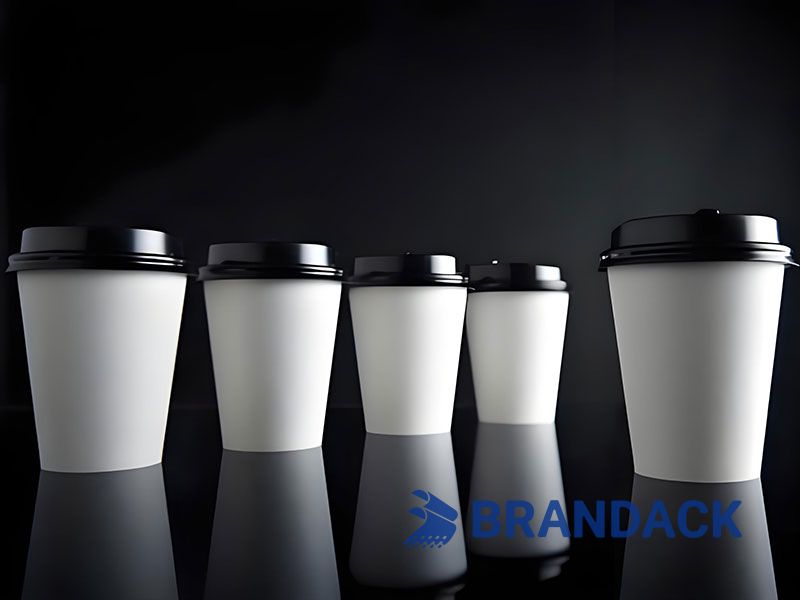 Custom Printed Paper To Go Coffee Cups with Lids & Sleeves | Double Wall Logo Espresso Easygo Drinkware