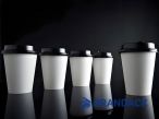 Custom Printed Paper To Go Coffee Cups with Lids & Sleeves | Double Wall Logo Espresso Easygo Drinkware