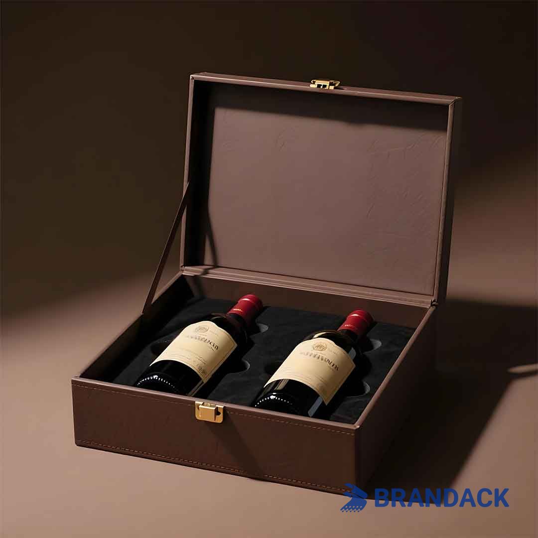 Custom Cardboard Wine Packaging Boxes for Wine Glasses 2 or 6 Bottles