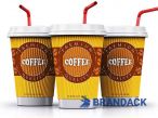 Custom Printed Paper Hot Coffee Cups with Sleeves, Bulk Disposable Branded 12 16 oz To Go Coffee Cups with Lids