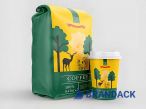 Custom Coffee Packaging Designs, Green Eco-Friendly Coffee Bags, Sustainable Specialty Coffee Packaging