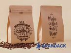 Compostable Kraft Paper Coffee Bags Wholesale, Biodegradable Plastic Free Coffee Packaging