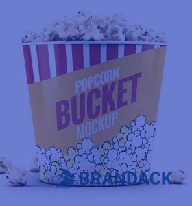 Custom Movie Popcorn Bucket with Logo | Cinema Paper Popcorn Cup Container