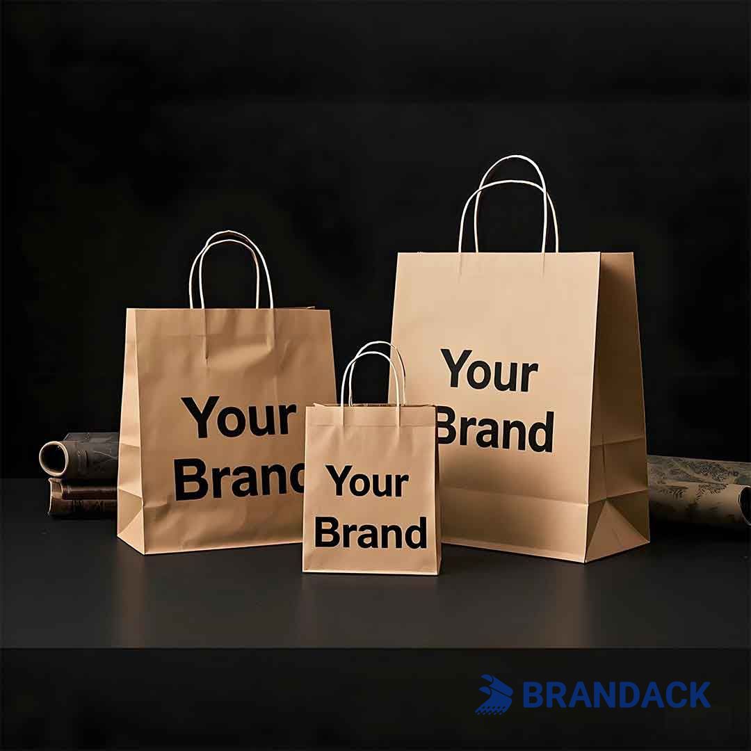 Custom Brown Paper Bags with Handles & Design Your Own Packaging