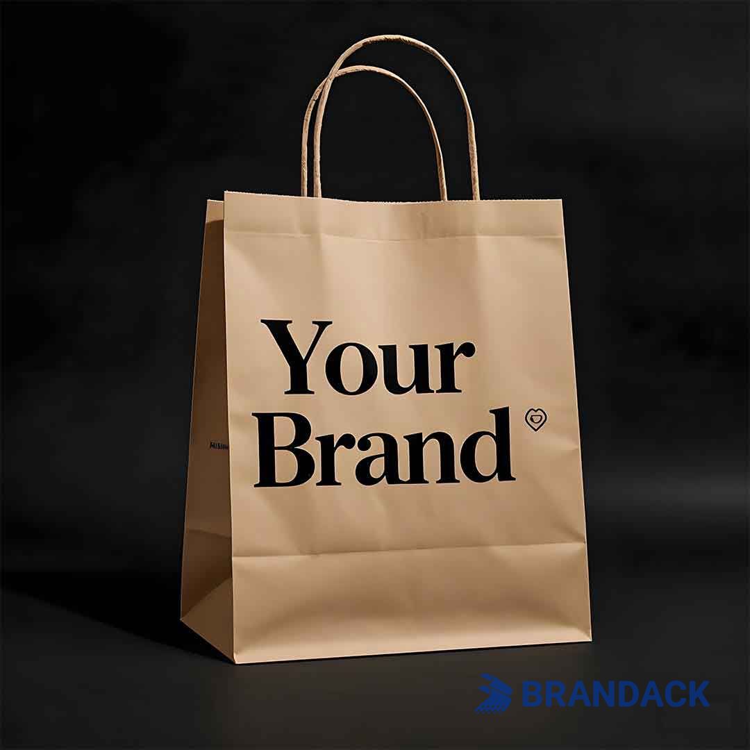 Branded Kraft Paper Bags with Your Logo and Uniquely Yours