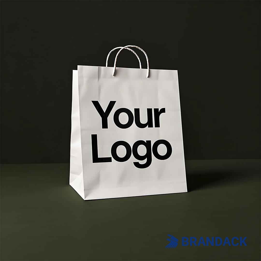 Custom Paper Shopping Bags Wholesale with Packaging Design Service