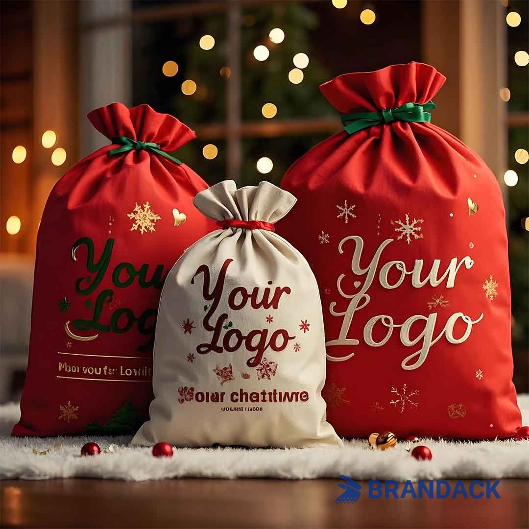 Custom Xmas Goodie Bags Wholesale | Bulk Christmas Present Bags