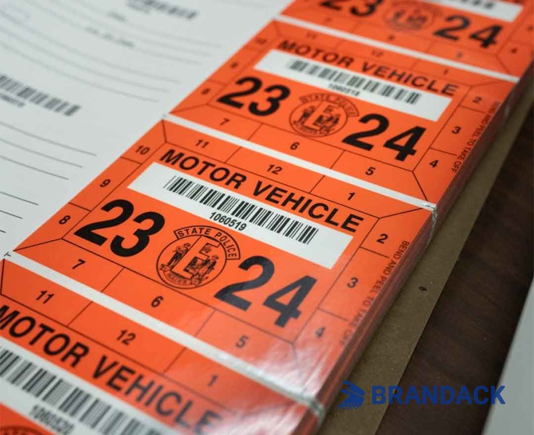 Auto Annual Inspection Sticker Printing Based on Your Templates