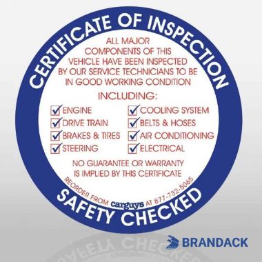 Car State Dot Inspection Stickers Customized According to Templates