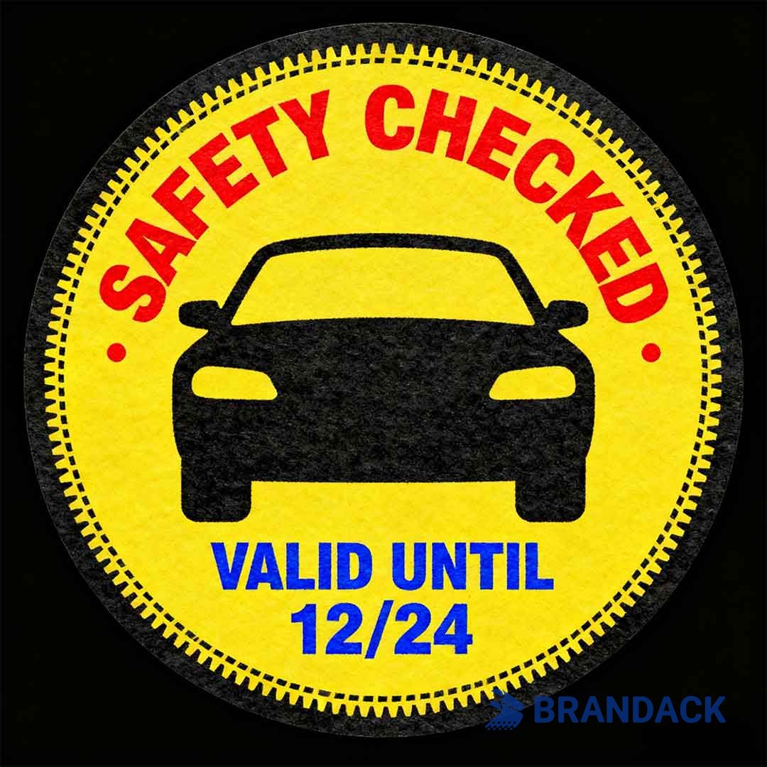 dot inspection car sticker