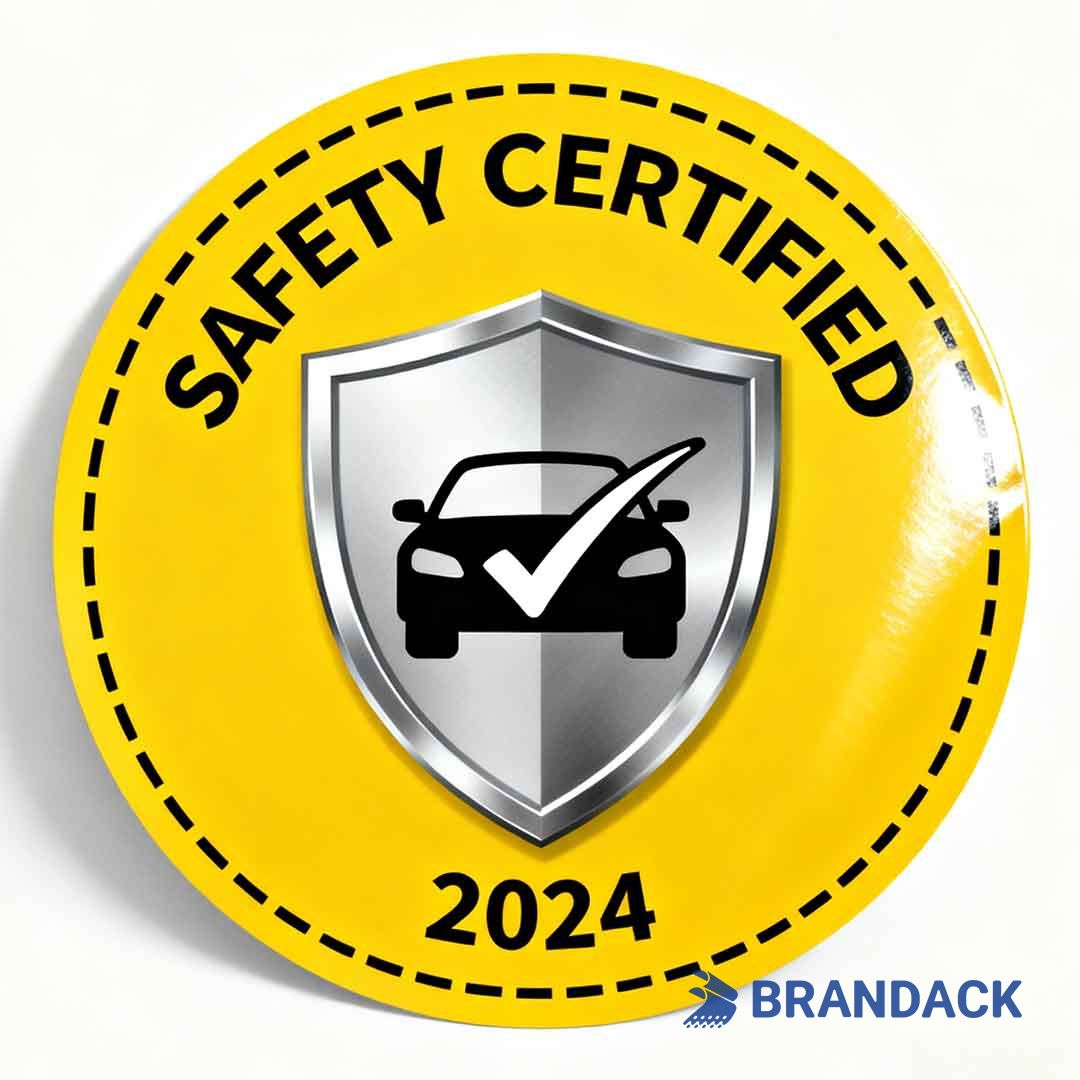 dot inspection car sticker