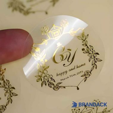 Personalized Vinyl Stickers - Custom Gold Stickers with Logo