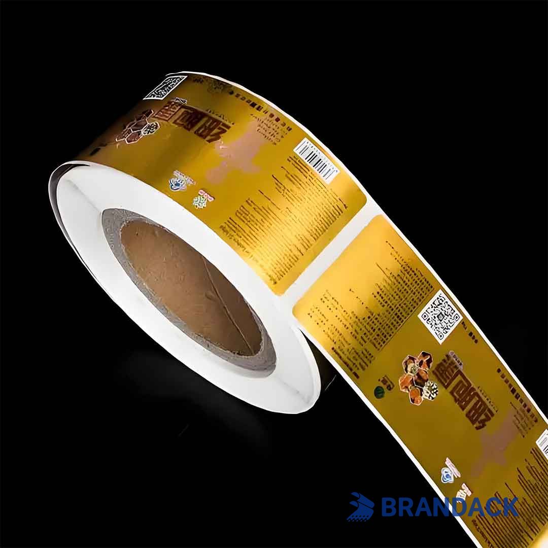 custom gold stickers with logo