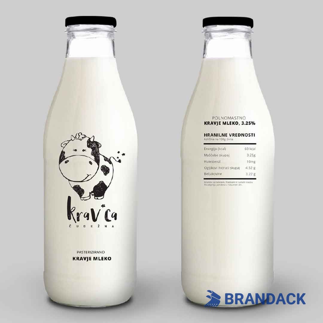 milk bottle sticker