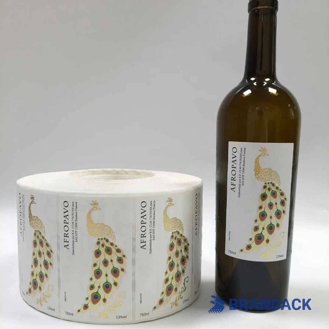 wine glass bottle label sticker