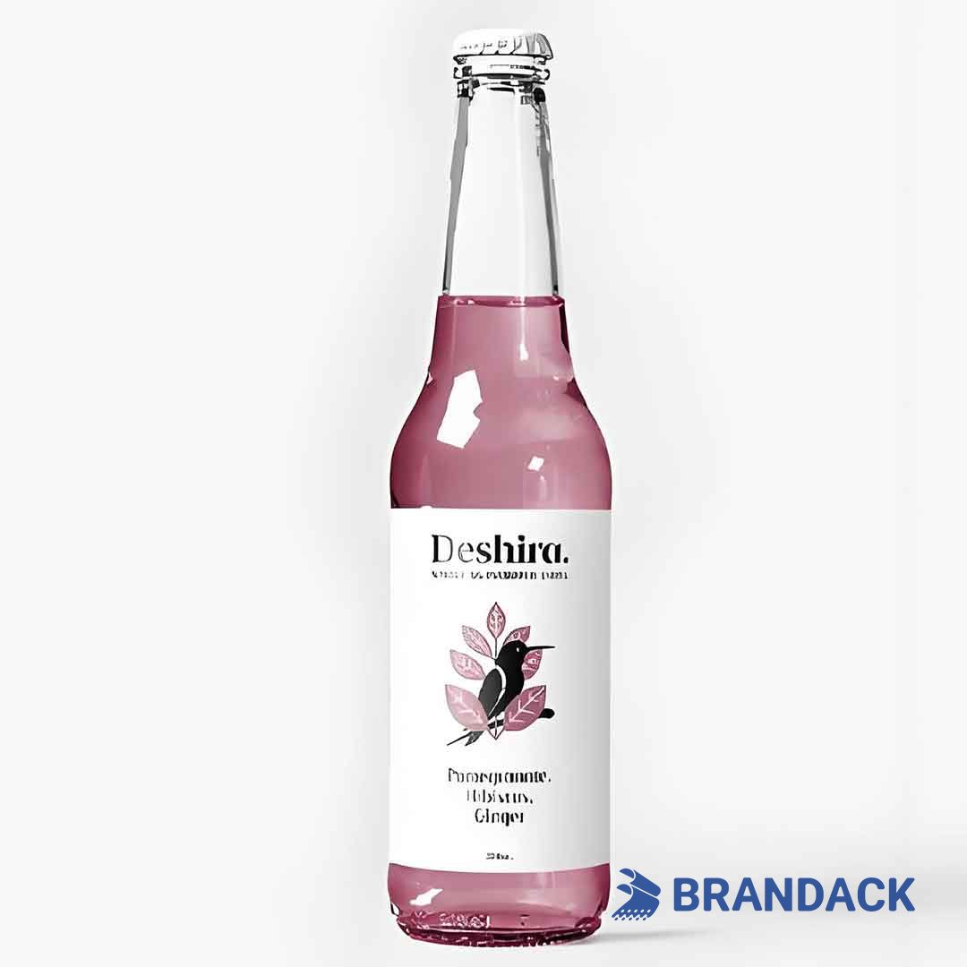 Glass Bottle Sticker Printing Manufacturer with Design Service