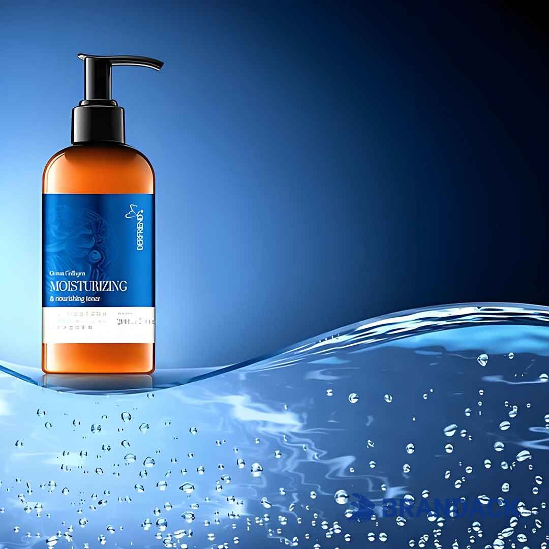 hair oil bottle sticker design