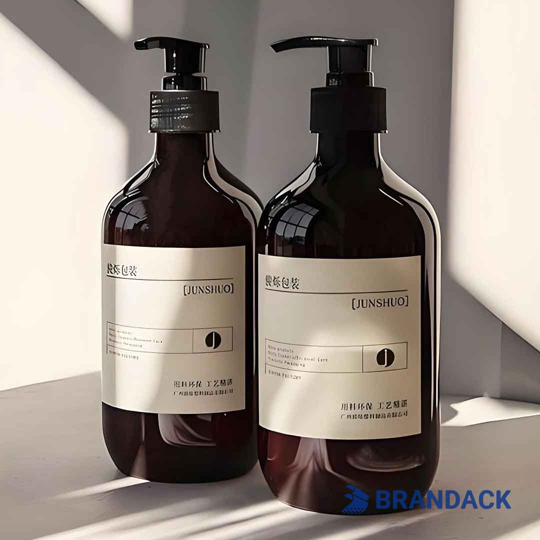 hair oil bottle sticker design