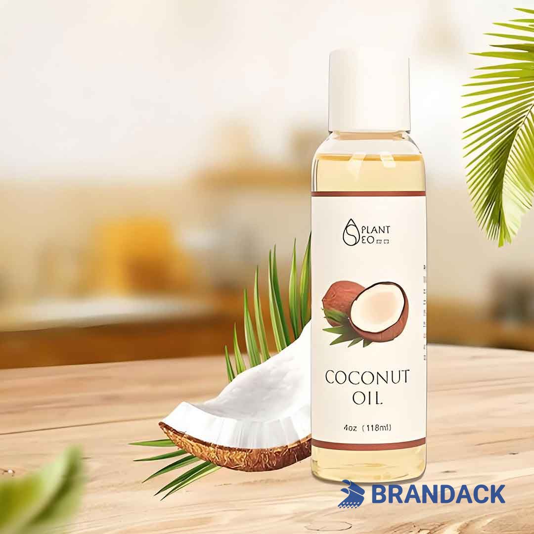 coconut oil bottle sticker design