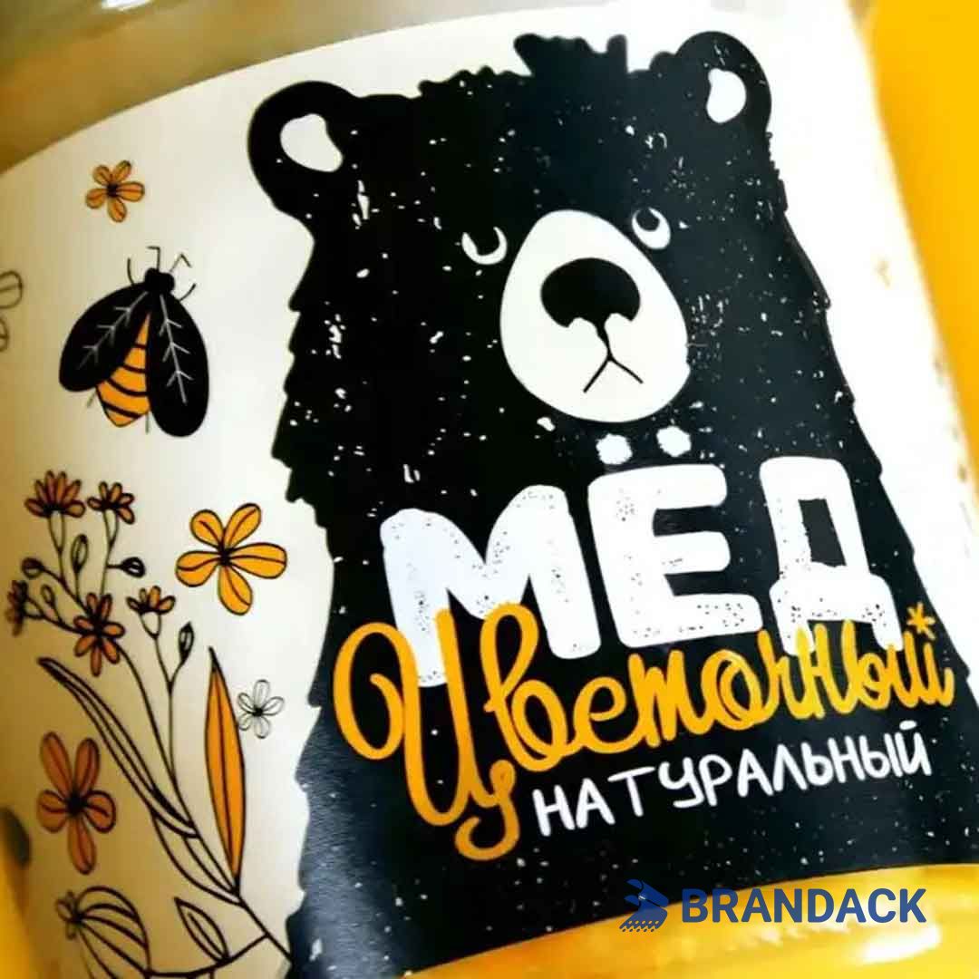 honey bottle sticker design