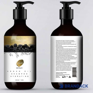 Shampoo Bottle Label Stickers Design and Printing Tailored to Brand