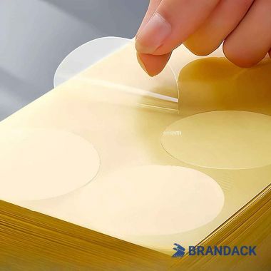 Custom Clear Round Vinyl Stickers | Design Waterproof Label Sticker