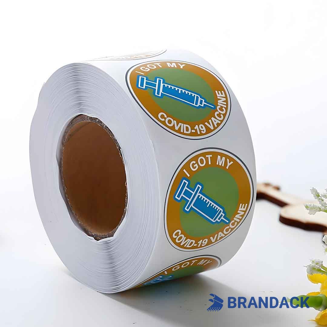 round sticker design