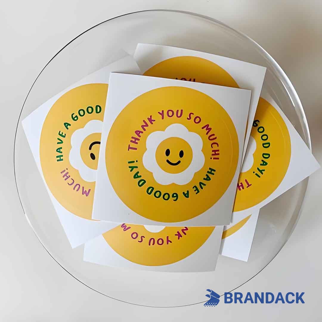 round stickers white