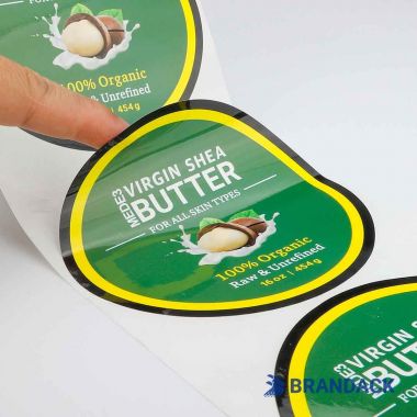 Custom Personalized Circle Stickers Colored in White Yellow Purple Black