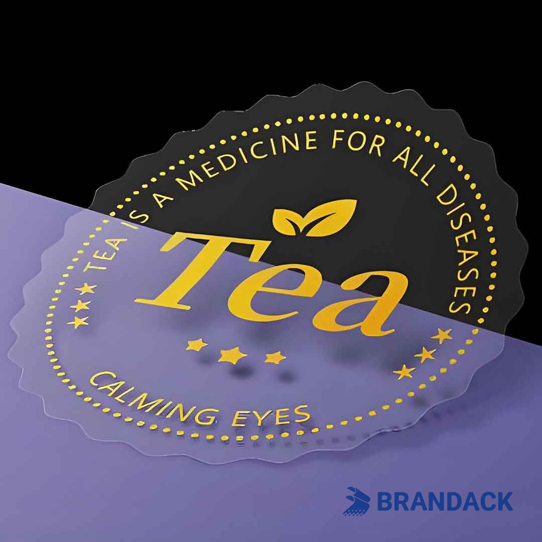 Clear Round Self Adhesive Label | Custom Sticky Labels Manufacturer