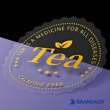 Clear Round Self Adhesive Label | Custom Sticky Labels Manufacturer