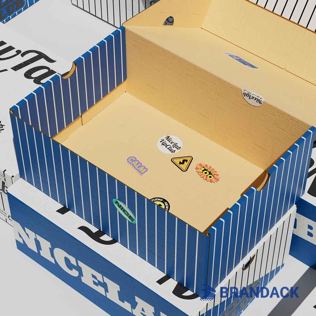 cardboard shoe boxes