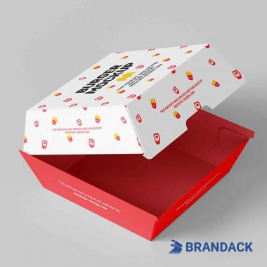 Custom Printed Burger Boxes - Hamburger Box Packaging Supplies