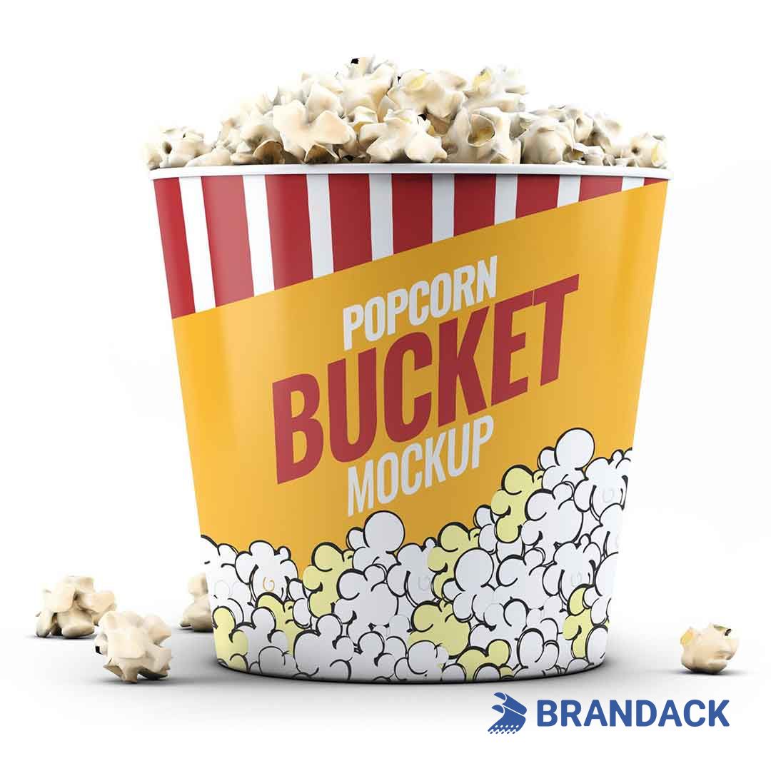 Custom Brand Printed Popcorn Buckets No Minimum with Design Service