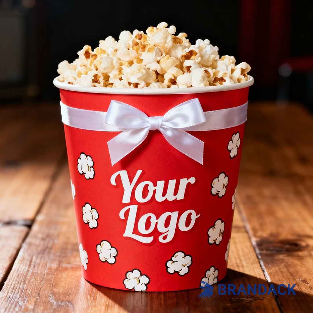 branded printed popcorn buckets