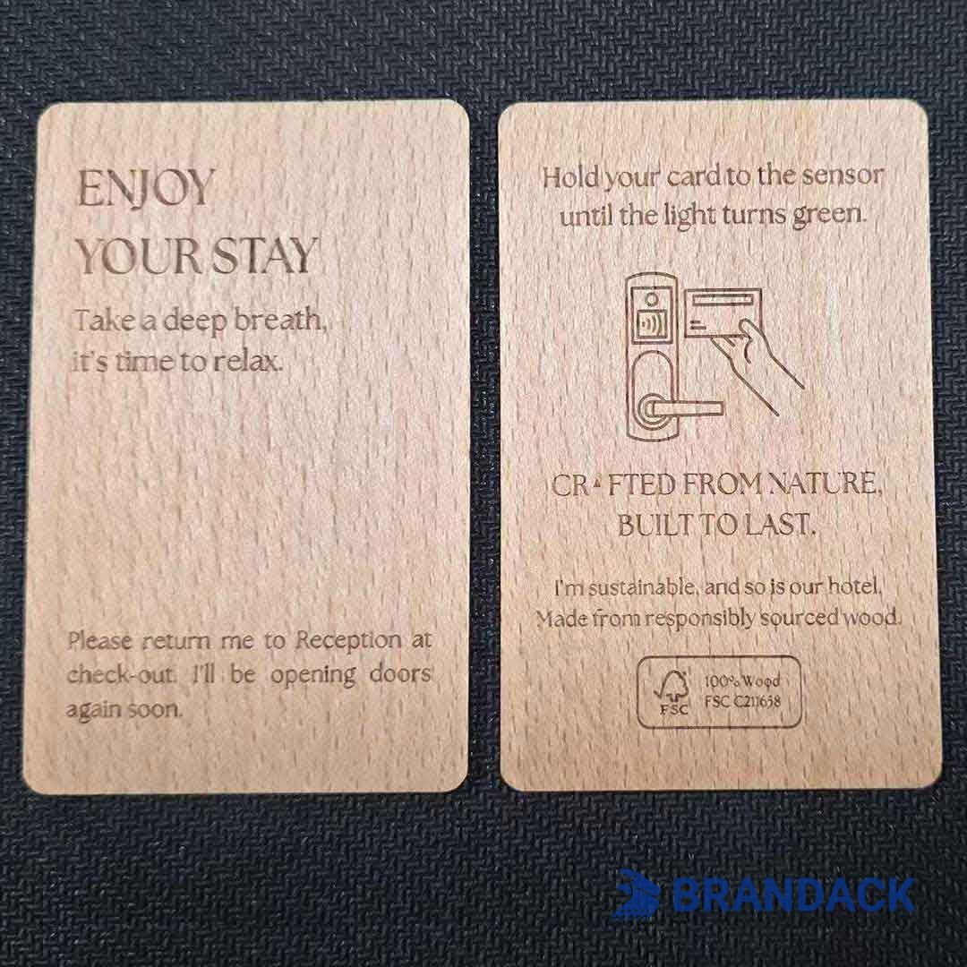 Custom Wooden RFID Hotel Key Card Supplier