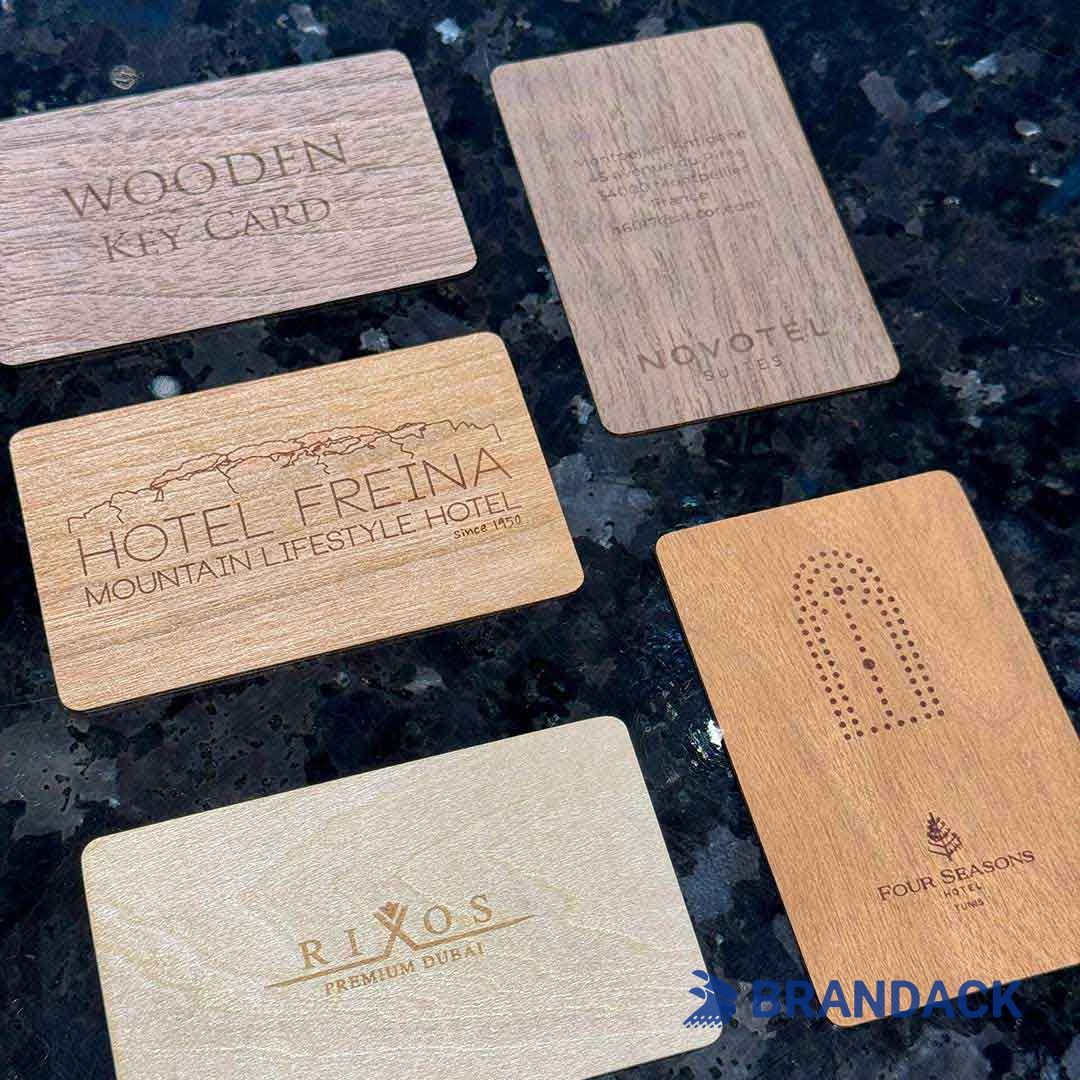 Dubai Hotel Wood RFID Key Card Custom Manufacturers