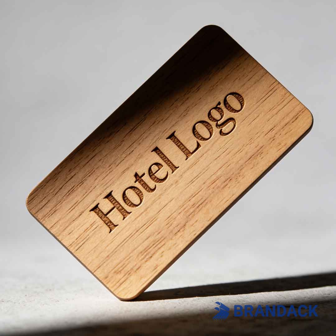 wooden keycard