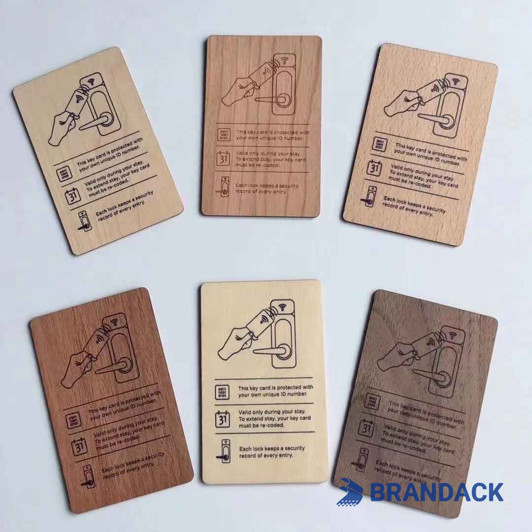 wooden keycard
